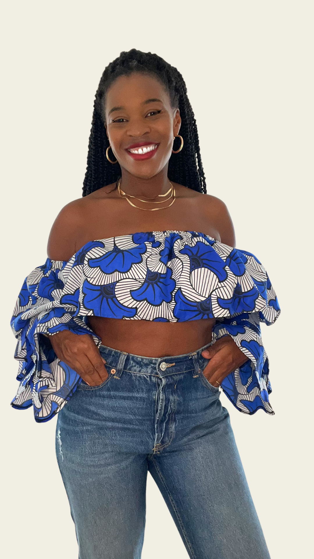 Crop top en pagne Frida